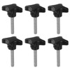 sourcing map 6pcs Star Clamping Knobs M10 x 55mm Metric