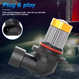 SHENKENUO For GMC Sierra 1500 2500 3500 2003-2006 Yellow LED Fog Light Driving Bulbs Kit