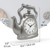 Presentime & Co. 11" Teapot Clock, Silent Non Ticking, Modern