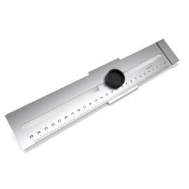 BAUHELD® Marking Gauge Metal 250 mm [mm Graduation] – Stainless Steel Marking Tool Made of Chrome-plated Steel – Metal Ruler with Hardened Marking Edge – Marking Gauge Wood Tool with Deep Lasered