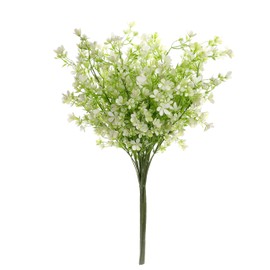 Grand Verde Myosotis 5 PCS Set Tall Artificial Flowers Long Branches Forget Me Not Scorpion Grasses Real Touch Bouquet - Gift Floor Vase DIY Garden Patio Balcony Wedding Party Home Decor (White)