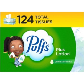 Puffs Plus Lotion Facial Tissues,Family Box,Soothing for Allergies&Cold<wbr/>s,Soft