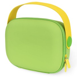 Linkidea EVA Lunch Box, Hard Shell Lunch Box Storage Container with Hand Strap, Reusable Lightweight Lunch Box (Green)