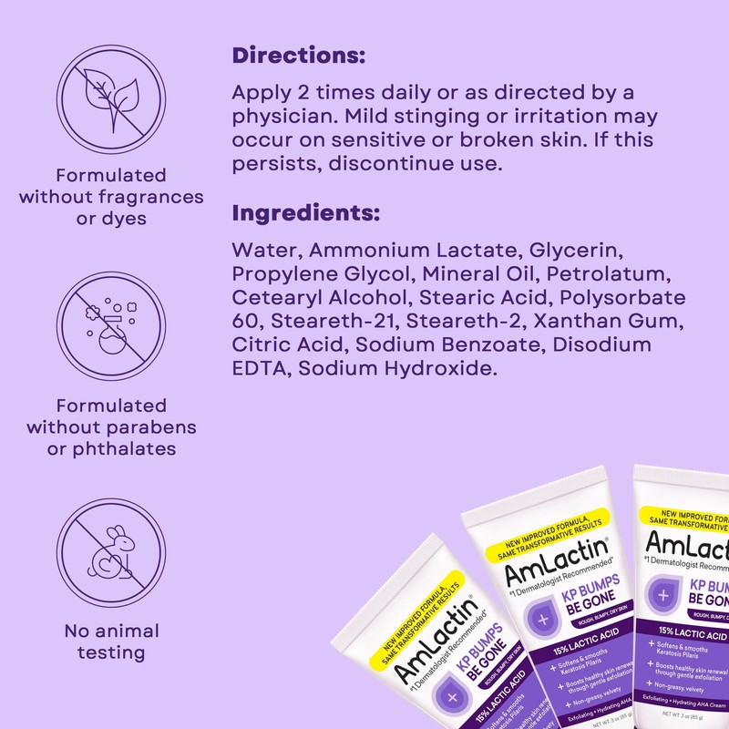 AmLactin KP Bumps Be Gone - Therapeutic Body Cream for