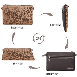 Montana West Cowhide Leather Crossbody Bag For Women Western Cowgirl Small Shoulder Bag RLH-009CF