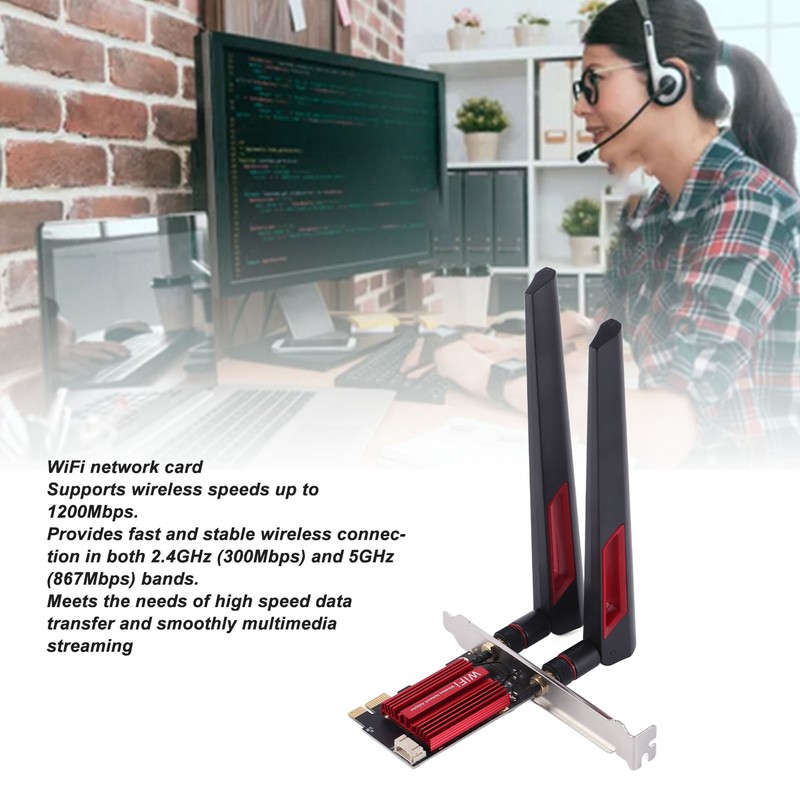7260AC Pro PCIE WiFi Card 1200Mbps 2.4G 5G Dual Band