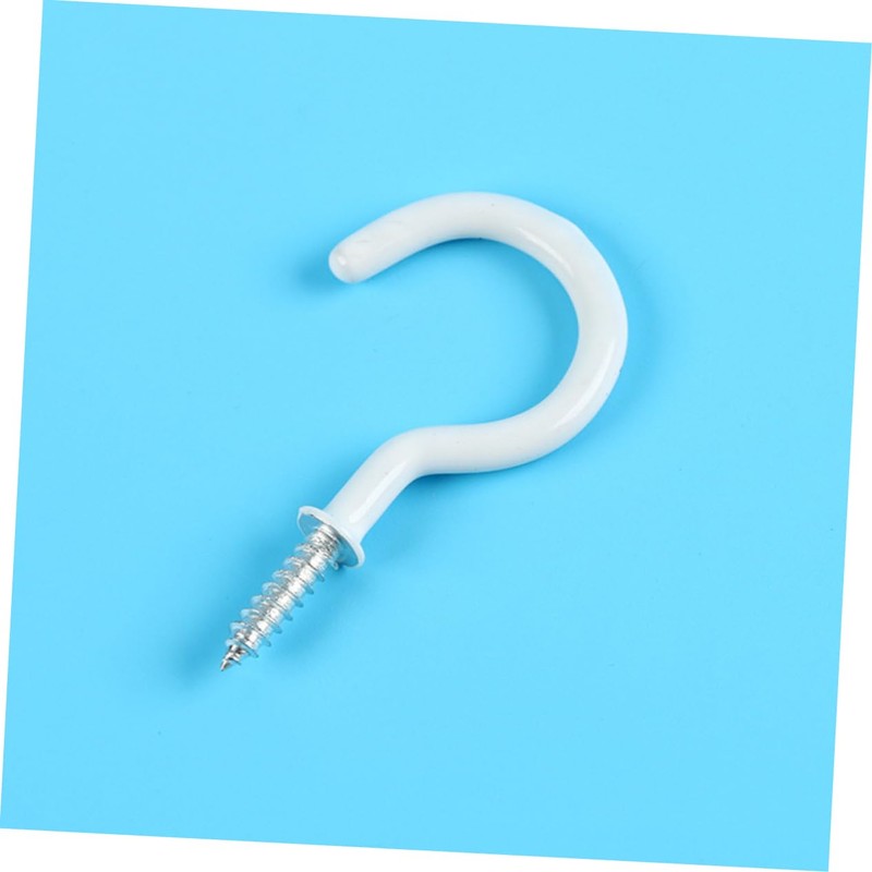 Ciieeo Sturdy 100pcs Metal Ceiling Hooks 5.5cm Long Cup Screw