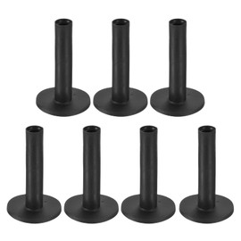 M METERXITY 7 Pack Golf Tee - Tall Training Driving Range Tee Golf Accessories, Portable and Flexible, Apply to Outdoor Indoor Courses Hitting Mat (3.4", Black)