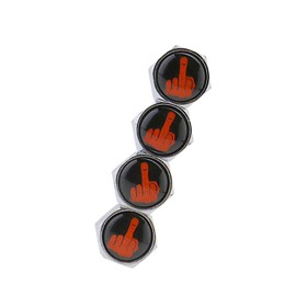ENET 4Pcs Middle Finger Lockable Dust Caps Air Wheel Tyre Valve Caps Covers Spanner