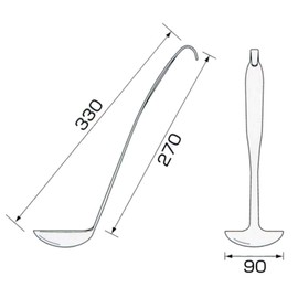 AG 18 – 8 Stainless Steel One Piece Ladle Large