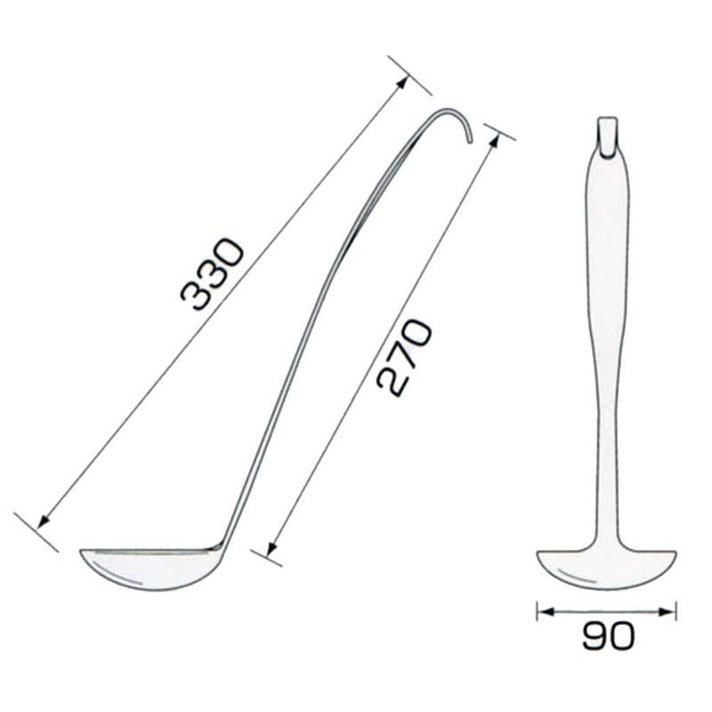 AG 18 – 8 Stainless Steel One Piece Ladle Large