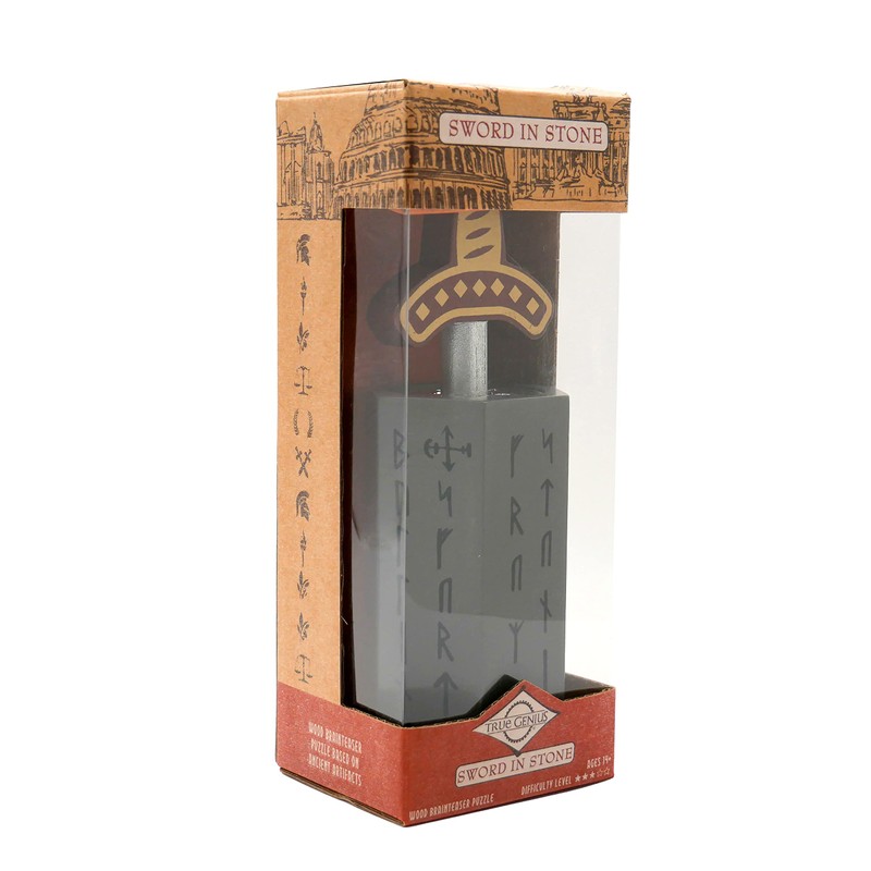 Project Genius True Genius - Sword and Stone Brainteaser Puzzle,