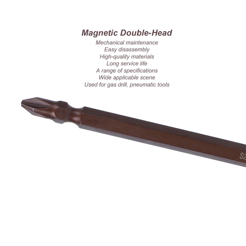 10Pcs Double End Screwdriver Bits H6.3 Magnetic CrossShaped Bit Long