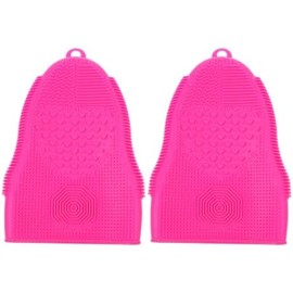 Didiseaon 2piezas Estropajo de Silicona Almohadilla para Limpieza de Brochas de Maquillaje para Viajes y Uso Casa Limpiador de Herramientas de Belleza