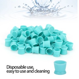 Unbranded 300pcs Tattoo Ink Pigment Cup Disposable Silicone Eyebrow Lip Eyes Tattoo APCE