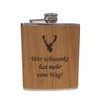 Stainless Steel Hip Flask 170 ml in Wood Look -