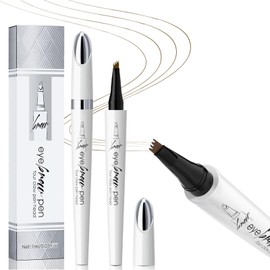 Eyebrow Pencil Dark Brown,Waterproof Brow Pencil With 4 Microfine Eye Brow Pencil,Long-Lasting Waterproof, 24-Hour Long-Lasting Make-Up,Creates Natural-Looking, Three-Dimensional Eyebrows