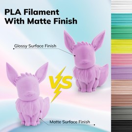 AMOLEN PLA Matte 3D Printer Filament,Lilac Purple PLA Filament 1.75mm with Smooth Matte Finish,3D Printing Filament for Most FDM 3D Printers,Dimensional Accuracy +/- 0.02mm,1kg Spool (2.2lbs)