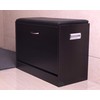 Basicwise QI003384 Black Wooden Fold Organizer-Shoe Storage Bench with Leather