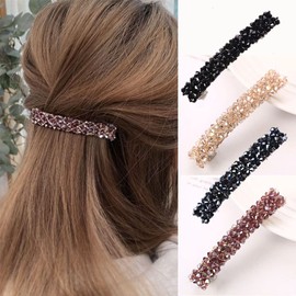 Hair Clips, Korean Style Hair Claw 4 Pieces Hair Pins, Crystal Bead Pins, Hair Clips, 4 Colors, Hair Clips, Office Hairpin Set, Hair Clips, Hair Ornaments
