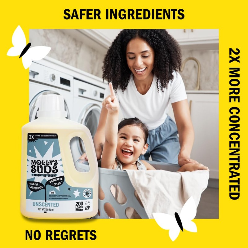 Molly's Suds Liquid Laundry Detergent | Clean Laundry Detergent Soap