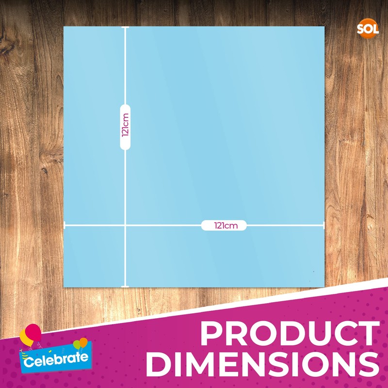 SOL 6pk Blue Table Cloths Party | 121 x 121cm