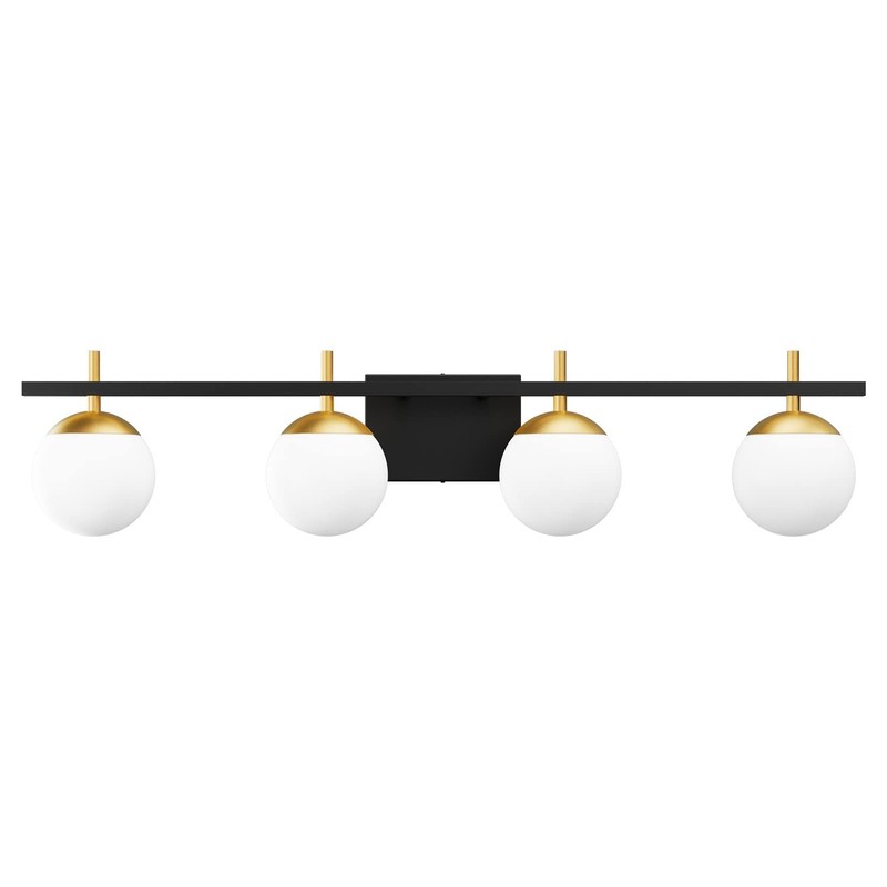 Ralbay Mid Century Modern Vanity Light Fixture 4-Light Milky Glass