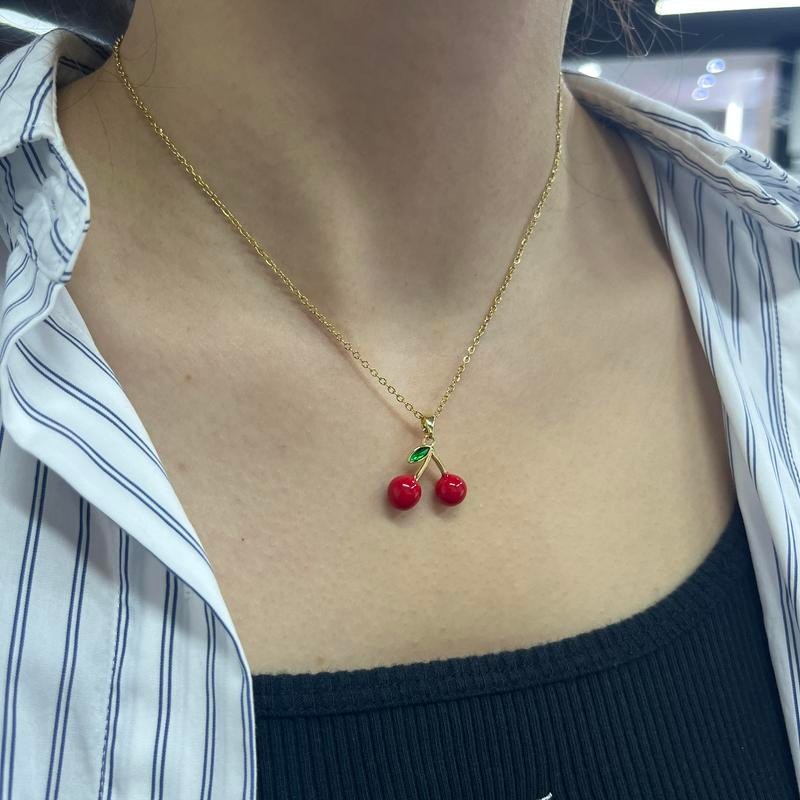 Cherry Jewelry Set – Ring, Necklace and Earrings | Sweet