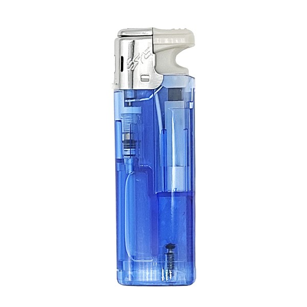 simPLEISURE qa100095b01n0 Turbo Type Ignition Jet Lighter Gas Refillable Type (Gas Injected Type), Normal Push Type, Single Item, Blue