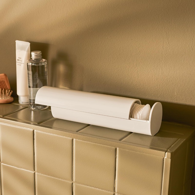 Alessi Birillo Cotton Pad Dispenser, White