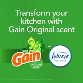 Glad Medium Trash Bags, 8 Gallon, Gain Original with Febreze Garbage Bags, With Odor Control and Drawstring, 80 Count