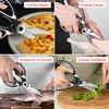 2PCS Tijeras de Cocina Multifunción, Profesionales Acero Inoxidable con Cubierta