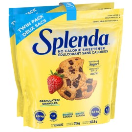 SPLENDA No Calorie Sweetener Granulated Twin Pack, 25.22 Ounce (Each Pouch: 12.61 oz), Sugar Free Sweetener & Sugar Substitute