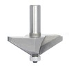 Akylin 60 Degree Chamfer Router Bit,1/2" Shank,1" Cutting Depth,1-1/8" Bevel