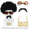 JeryWe Men's Wig 70s 80s Disco Dude Dirt Bag Wig