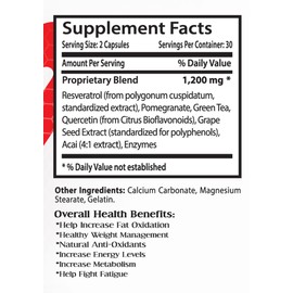 Trans-RESVERATROL Supplement - resveratrol Complex, resveratrol Supplement, Berry resveratrol, resveratrol for Skin, resveratrol Immune Support, Pure resveratrol Extract, resveratrol quercetin 1Bot