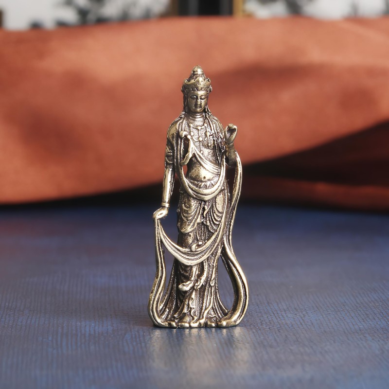 Kwan Yin Buddha Statue, Mini Size, Amulet, 2.0 inches (5