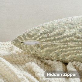 FUTEI Sprout Green Decorative Throw Pillow Covers 18x18 Inch Set of 2,Soft Cozy Chenille Colorful Granular Textured Cushion Case,Modern Home Decor for Couch Bed Living Room