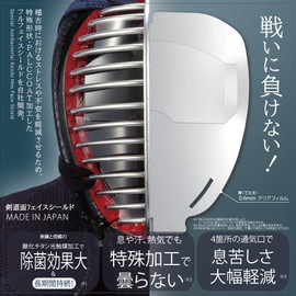 PALCCOAT Kendo Face Full Face Shield, Anti-Fog, Photocatalytic Processing, All Kenrenn Recommended Equipment, Supervised and Developed by Kendo Master
