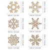 Snowflake Ornaments 50pcs Wooden Snowflake Ornament Unfinished Wood Snowflake DIY
