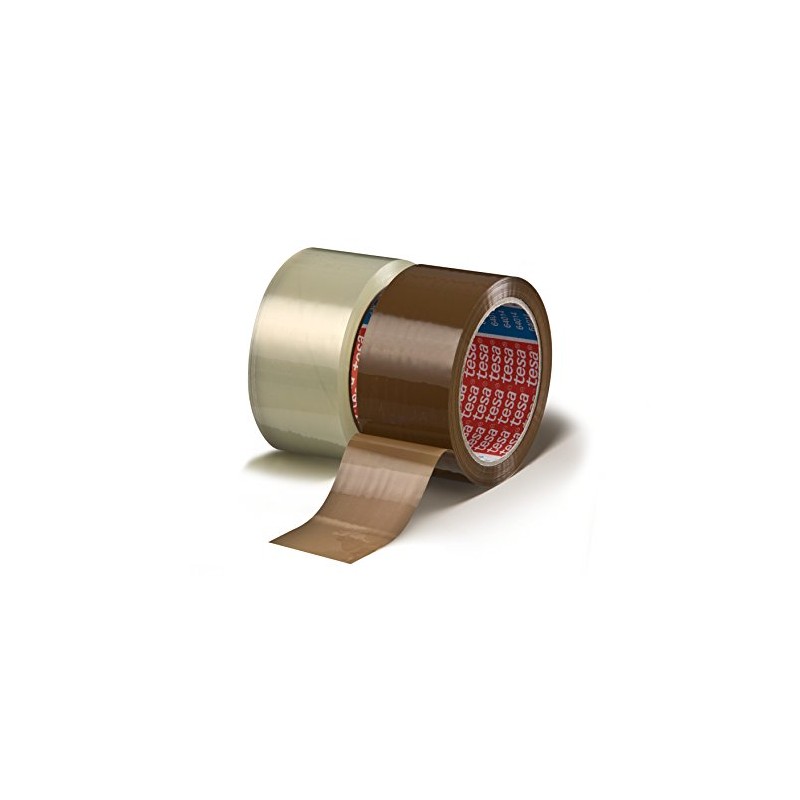 Tesa 1 Roll of Parcel Tape (66m:50mm, Quiet Unroll) Transparent