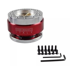 Unbranded Black MOMO Carbon Fibre Steering Wheel Quick Release Hub Adapter Snap Boss Kit