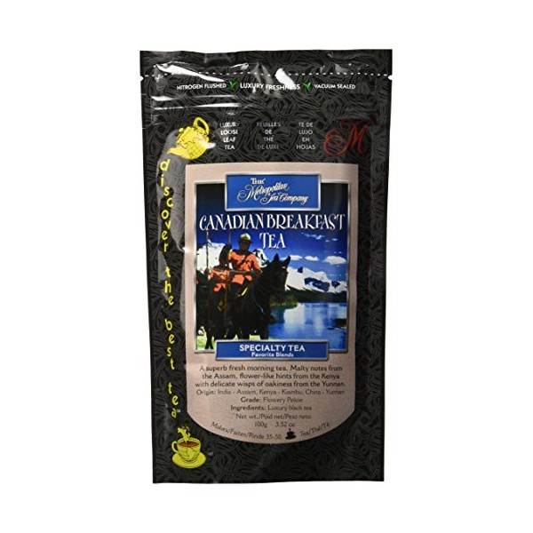 Metropolitan Tea Discovery Loose Tea Pack, Canadian Breakfast Specialty, 100gm