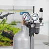 FZONE Aquarium Co2 Regulator Aquarium DC Solenoid Bubble Counter and