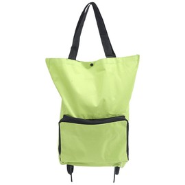 Fudeshe Collapsible Two-Stage Zipper Grocery Cart,Reusable Folding Shopping Bag,Multifunction Telescopic Storage Bag,Foldable Grocery Cart with Wheels for Traveling Shopping