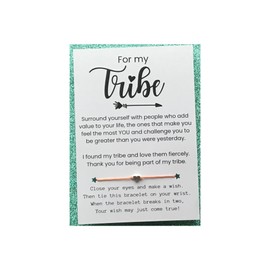 FOR MY TRIBE, Wish Bracelet, Girls Weekend Gift, Girls Trip Gift, Tribe Gift, Friendship Tribe Gift, Bachelorette Trip Gift, Friend Gift, Girls Tribe Party Favor, Galentine's Day Gift