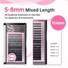 Individual Eyebrow Extensions 0.1mm Thickness Mixed Length 5mm-8mm Color Black