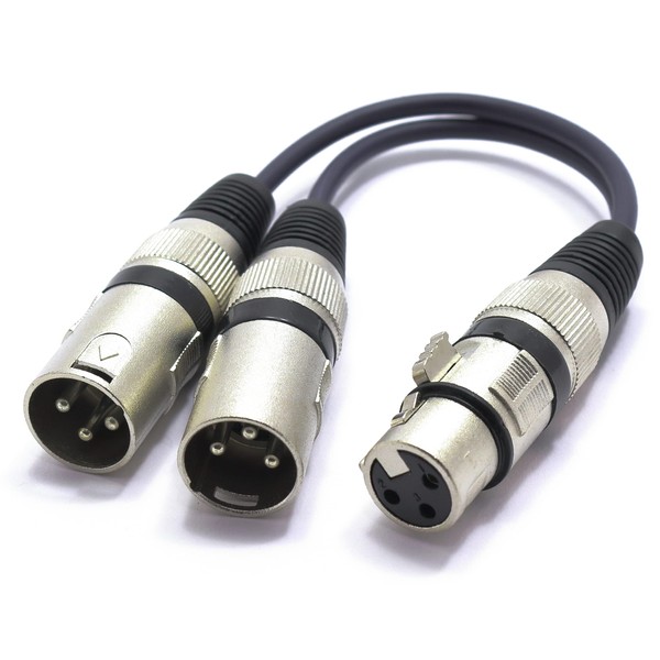VITALCO XLR Splitter Audio Adapter XLR Female to 2x XLR