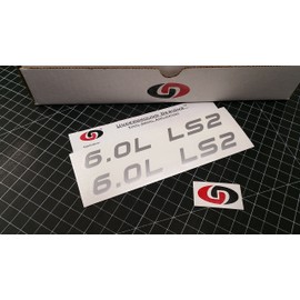 LSX Decals LS1 LS6 LS2 LS3 LS7 Stroker Hood Sticker Variations Select Color (6.0L LS2, Metallic Silver)