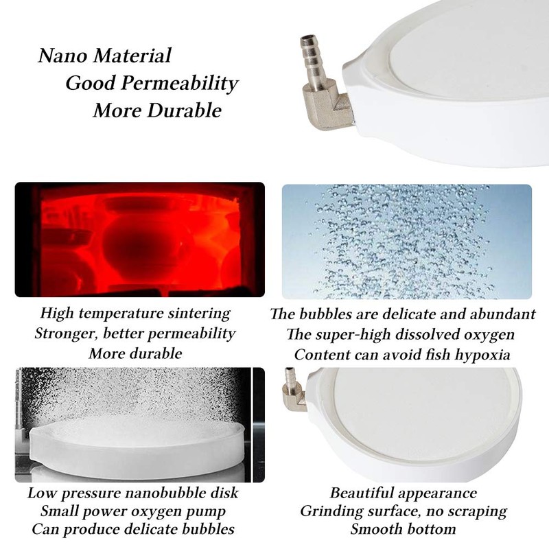 Quickun 4 Inch Nano White Air Stone Micro Bubble Ultra-High